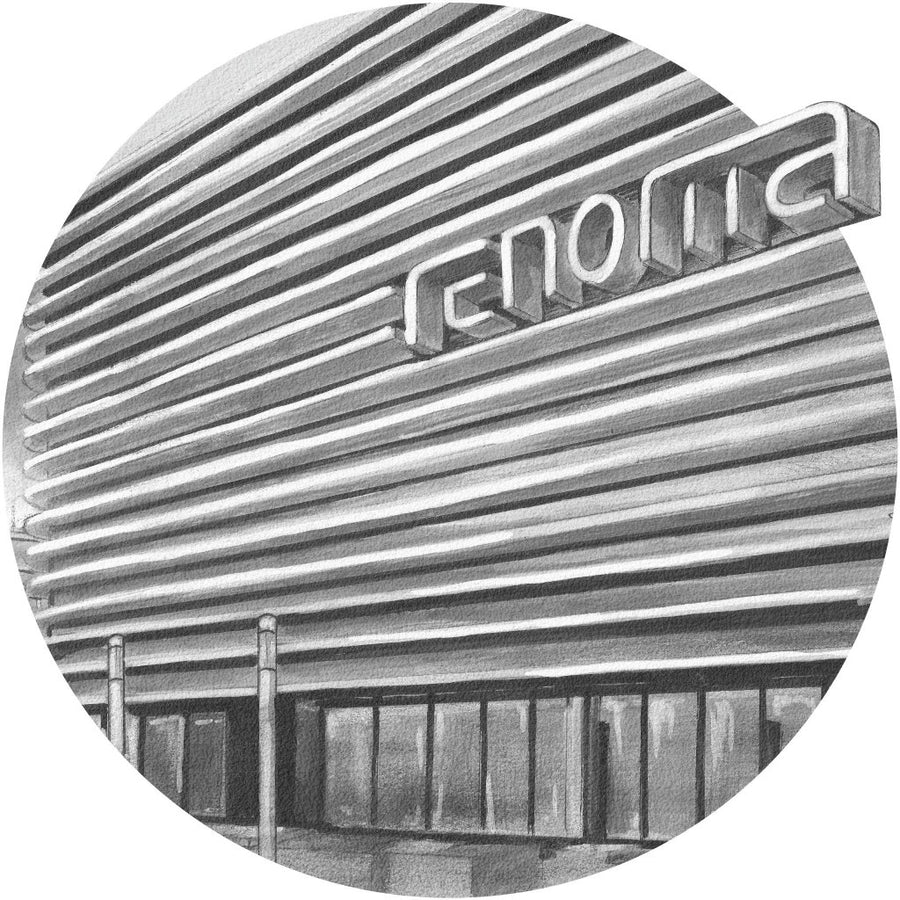 Mall B&W – Tapeta Koło Standard