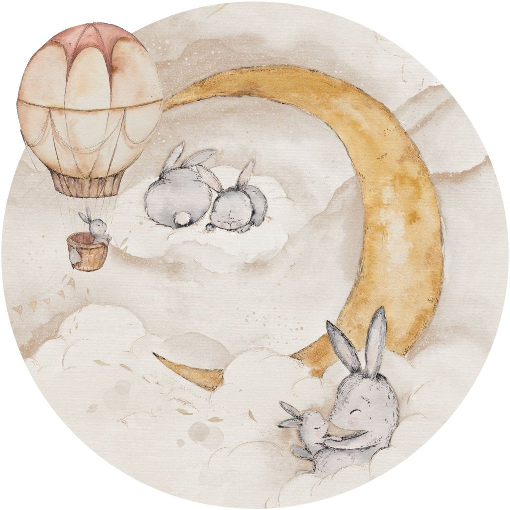 Moonie Beige – Tapeta Koło Standard