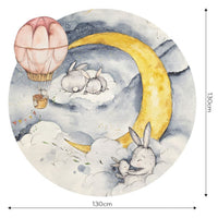 Moonie Blue – Tapeta Koło Standard