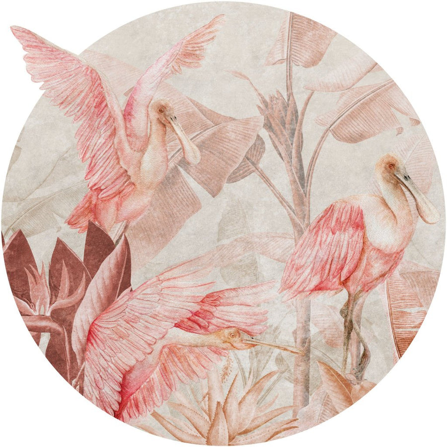 Rainforest Ajaja Rosso – Tapeta Koło Standard