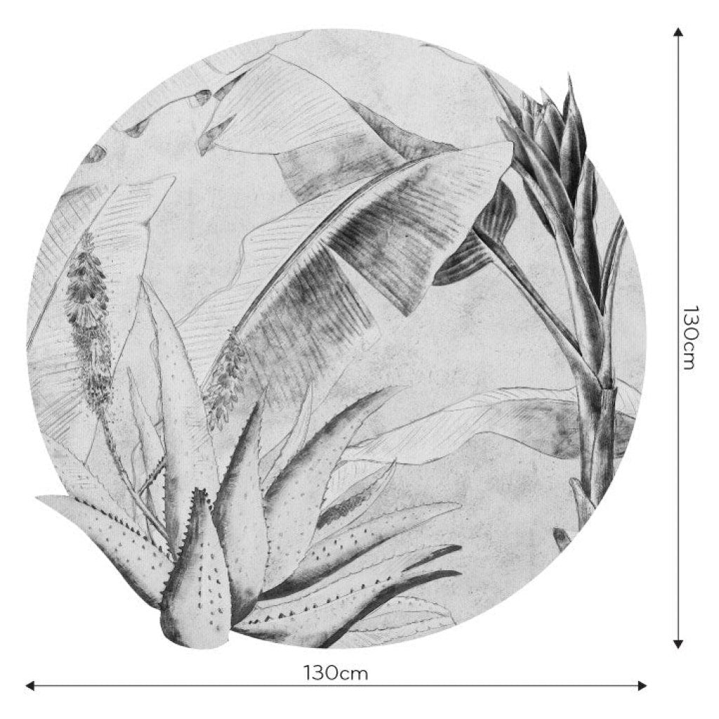 Rainforest Sketch – Tapeta Koło Standard