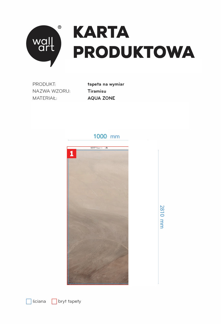 Tiramisu winyl na siatce 100x281